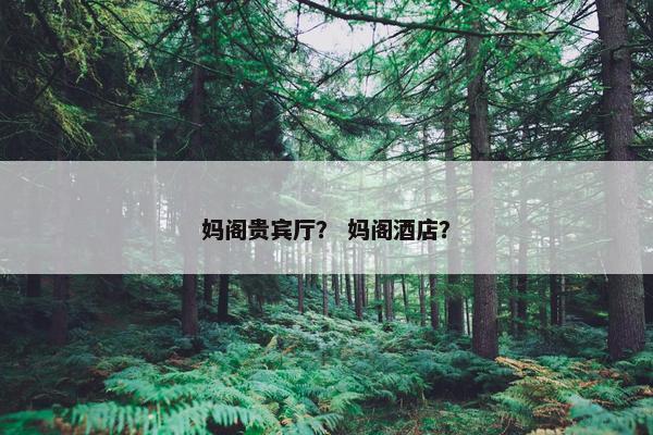 妈阁贵宾厅？ 妈阁酒店？