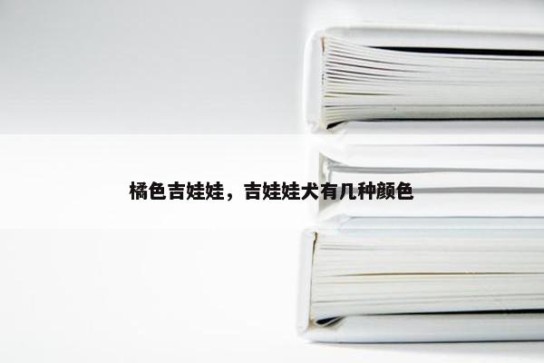 橘色吉娃娃，吉娃娃犬有几种颜色