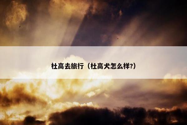 杜高去旅行（杜高犬怎么样?）