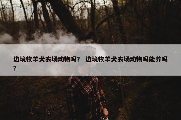 边境牧羊犬农场动物吗？ 边境牧羊犬农场动物吗能养吗？