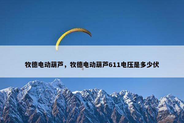 牧德电动葫芦，牧德电动葫芦611电压是多少伏