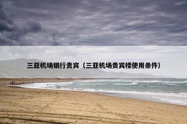 三亚机场银行贵宾（三亚机场贵宾楼使用条件）