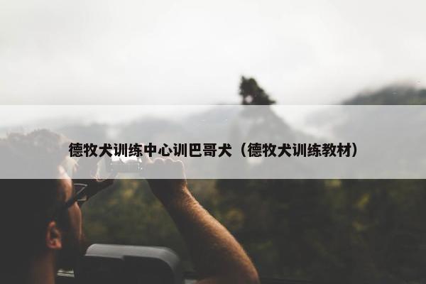 德牧犬训练中心训巴哥犬（德牧犬训练教材）