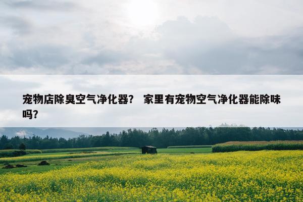 宠物店除臭空气净化器？ 家里有宠物空气净化器能除味吗？