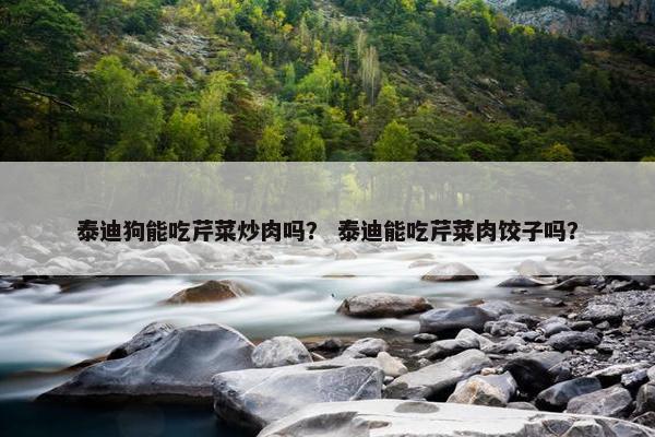 泰迪狗能吃芹菜炒肉吗？ 泰迪能吃芹菜肉饺子吗？