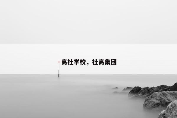 高杜学校，杜高集团