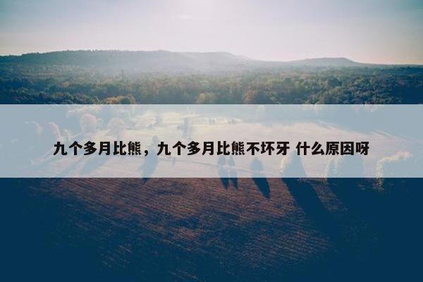 九个多月比熊，九个多月比熊不坏牙 什么原因呀