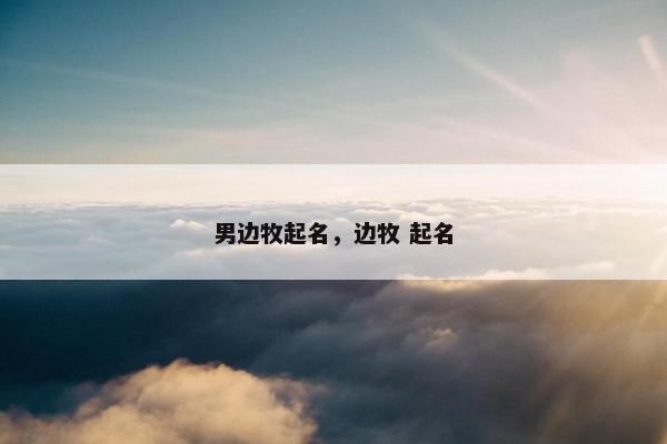 男边牧起名，边牧 起名