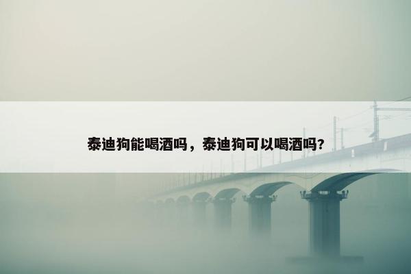 泰迪狗能喝酒吗，泰迪狗可以喝酒吗?