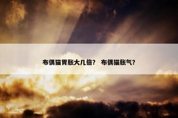 布偶猫胃胀大几倍？ 布偶猫胀气？