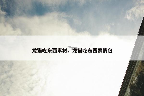 龙猫吃东西素材，龙猫吃东西表情包