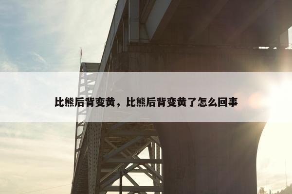 比熊后背变黄，比熊后背变黄了怎么回事