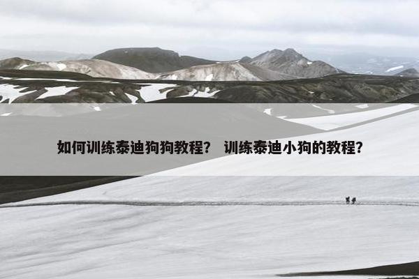 如何训练泰迪狗狗教程？ 训练泰迪小狗的教程？