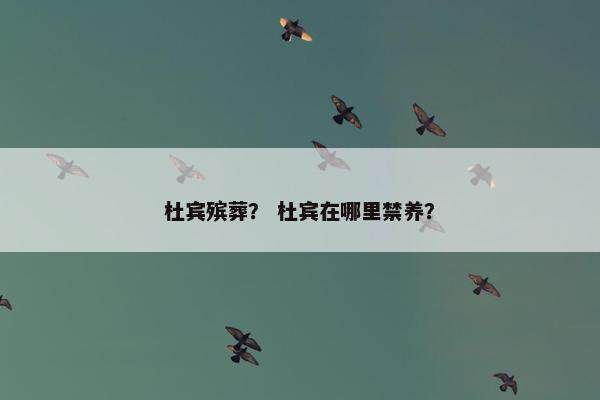 杜宾殡葬？ 杜宾在哪里禁养？