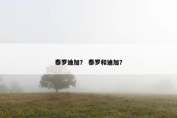 泰罗迪加？ 泰罗和迪加？