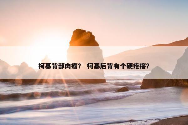 柯基背部肉瘤？ 柯基后背有个硬疙瘩？
