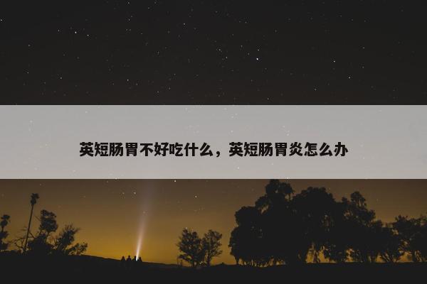 英短肠胃不好吃什么，英短肠胃炎怎么办