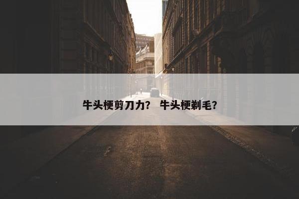牛头梗剪刀力？ 牛头梗剃毛？