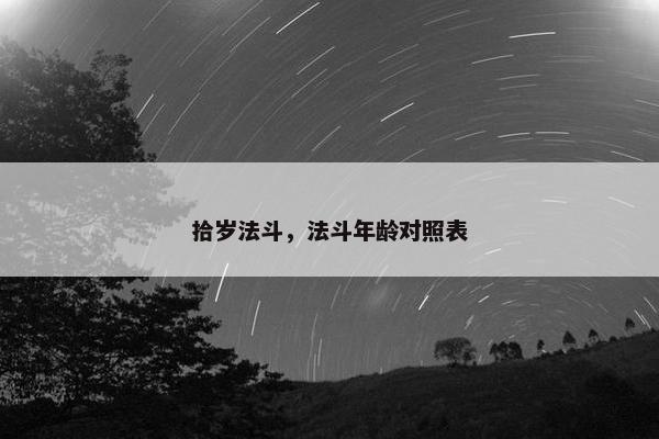拾岁法斗，法斗年龄对照表