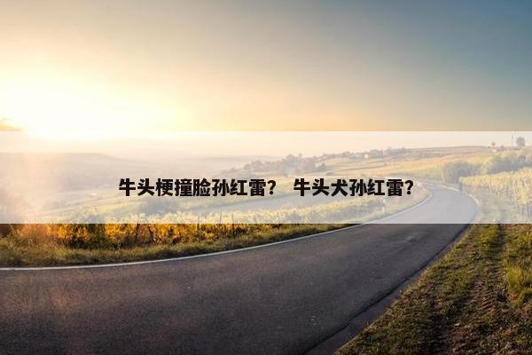 牛头梗撞脸孙红雷？ 牛头犬孙红雷？